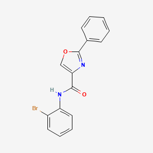 molecular formula C16H11BrN2O2 B7650891 N-(2-bromophenyl)-2-phenyl-1,3-oxazole-4-carboxamide 