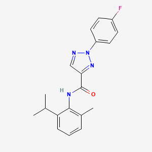 molecular formula C19H19FN4O B7650898 2-(4-fluorophenyl)-N-(2-methyl-6-propan-2-ylphenyl)triazole-4-carboxamide 