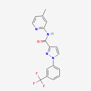 N-(4-methylpyridin-2-yl)-1-[3-(trifluoromethyl)phenyl]pyrazole-3-carboxamide