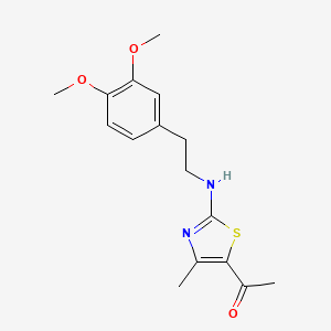 1-[2-[2-(3,4-Dimethoxyphenyl)ethylamino]-4-methyl-1,3-thiazol-5-yl]ethanone