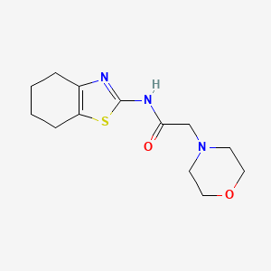 molecular formula C13H19N3O2S B7650926 2-morpholin-4-yl-N-(4,5,6,7-tetrahydro-1,3-benzothiazol-2-yl)acetamide 