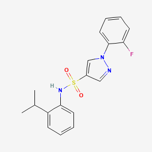 1-(2-fluorophenyl)-N-(2-propan-2-ylphenyl)pyrazole-4-sulfonamide