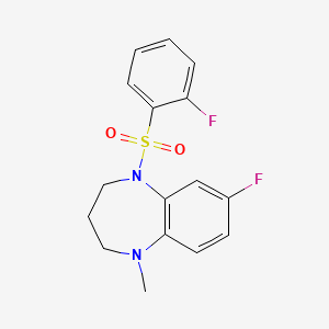 7-fluoro-5-(2-fluorophenyl)sulfonyl-1-methyl-3,4-dihydro-2H-1,5-benzodiazepine