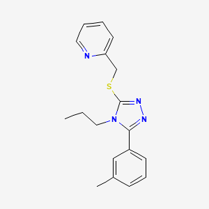 2-[[5-(3-Methylphenyl)-4-propyl-1,2,4-triazol-3-yl]sulfanylmethyl]pyridine