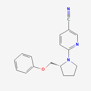 6-[(2R)-2-(phenoxymethyl)pyrrolidin-1-yl]pyridine-3-carbonitrile