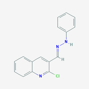 N-[(E)-(2-chloroquinolin-3-yl)methylideneamino]aniline