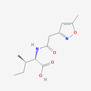 molecular formula C12H18N2O4 B7651052 (2S,3S)-3-methyl-2-[[2-(5-methyl-1,2-oxazol-3-yl)acetyl]amino]pentanoic acid 