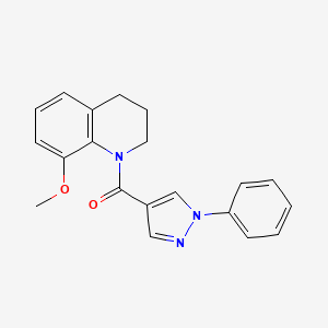 (8-methoxy-3,4-dihydro-2H-quinolin-1-yl)-(1-phenylpyrazol-4-yl)methanone