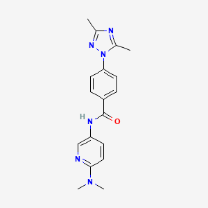 N-[6-(dimethylamino)pyridin-3-yl]-4-(3,5-dimethyl-1,2,4-triazol-1-yl)benzamide