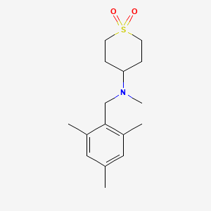 N-methyl-1,1-dioxo-N-[(2,4,6-trimethylphenyl)methyl]thian-4-amine