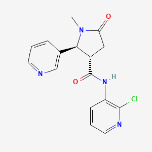 molecular formula C16H15ClN4O2 B7651120 (2S,3S)-N-(2-chloropyridin-3-yl)-1-methyl-5-oxo-2-pyridin-3-ylpyrrolidine-3-carboxamide 