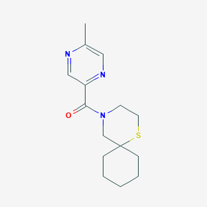 molecular formula C15H21N3OS B7651132 (5-Methylpyrazin-2-yl)-(1-thia-4-azaspiro[5.5]undecan-4-yl)methanone 