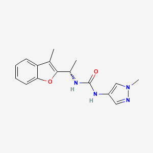 1-[(1S)-1-(3-methyl-1-benzofuran-2-yl)ethyl]-3-(1-methylpyrazol-4-yl)urea