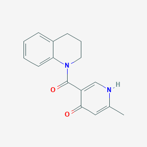 molecular formula C16H16N2O2 B7651163 5-(3,4-dihydro-2H-quinoline-1-carbonyl)-2-methyl-1H-pyridin-4-one 