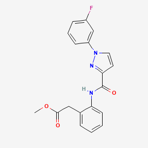 Methyl 2-[2-[[1-(3-fluorophenyl)pyrazole-3-carbonyl]amino]phenyl]acetate