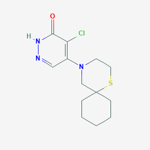 molecular formula C13H18ClN3OS B7651182 5-chloro-4-(1-thia-4-azaspiro[5.5]undecan-4-yl)-1H-pyridazin-6-one 