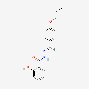 molecular formula C17H18N2O3 B7651187 2-hydroxy-N'-[(E)-(4-propoxyphenyl)methylidene]benzohydrazide 