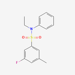 molecular formula C15H16FNO2S B7651204 N-ethyl-3-fluoro-5-methyl-N-phenylbenzenesulfonamide 