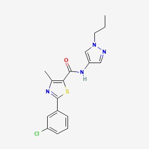 2-(3-chlorophenyl)-4-methyl-N-(1-propylpyrazol-4-yl)-1,3-thiazole-5-carboxamide