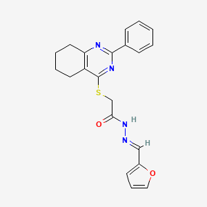 N'-[(1E)-2-furylmethylene]-2-[(2-phenyl-5,6,7,8-tetrahydroquinazolin-4-yl)thio]acetohydrazide