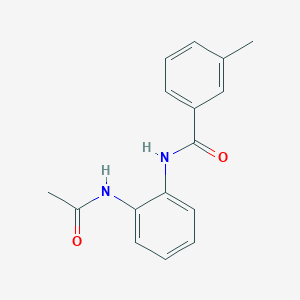 molecular formula C16H16N2O2 B7651246 N-(2-acetamidophenyl)-3-methylbenzamide 