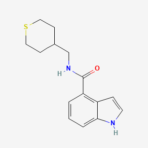 N-(thian-4-ylmethyl)-1H-indole-4-carboxamide