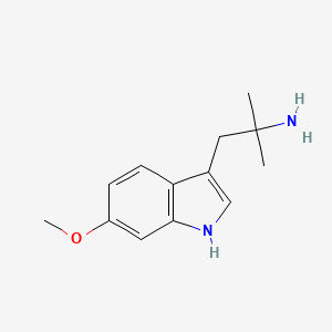 molecular formula C13H18N2O B7651293 1-(6-methoxy-1H-indol-3-yl)-2-methylpropan-2-amine 