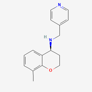 molecular formula C16H18N2O B7651312 (4S)-8-methyl-N-(pyridin-4-ylmethyl)-3,4-dihydro-2H-chromen-4-amine 