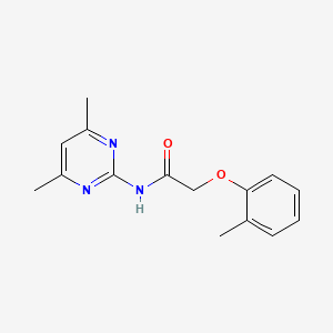 molecular formula C15H17N3O2 B7651318 N-(4,6-dimethylpyrimidin-2-yl)-2-(2-methylphenoxy)acetamide 