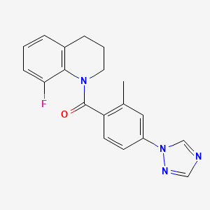 (8-fluoro-3,4-dihydro-2H-quinolin-1-yl)-[2-methyl-4-(1,2,4-triazol-1-yl)phenyl]methanone