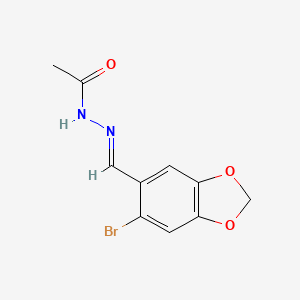 N'-[(E)-(6-bromo-1,3-benzodioxol-5-yl)methylidene]acetohydrazide