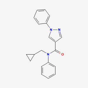 N-(cyclopropylmethyl)-N,1-diphenylpyrazole-4-carboxamide