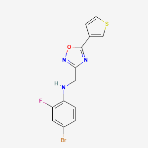 4-bromo-2-fluoro-N-[(5-thiophen-3-yl-1,2,4-oxadiazol-3-yl)methyl]aniline