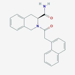 molecular formula C22H20N2O2 B7651520 (3S)-2-(2-naphthalen-1-ylacetyl)-3,4-dihydro-1H-isoquinoline-3-carboxamide 