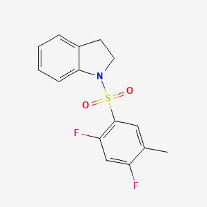 molecular formula C15H13F2NO2S B7651538 1-(2,4-Difluoro-5-methylphenyl)sulfonyl-2,3-dihydroindole 