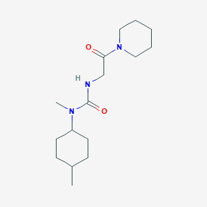 molecular formula C16H29N3O2 B7651539 1-Methyl-1-(4-methylcyclohexyl)-3-(2-oxo-2-piperidin-1-ylethyl)urea 