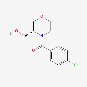 molecular formula C12H14ClNO3 B7651544 (4-chlorophenyl)-[(3R)-3-(hydroxymethyl)morpholin-4-yl]methanone 