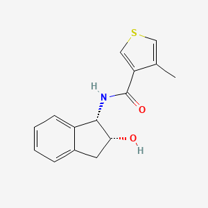 N-[(1S,2R)-2-hydroxy-2,3-dihydro-1H-inden-1-yl]-4-methylthiophene-3-carboxamide