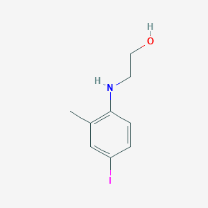 molecular formula C9H12INO B7651575 2-(4-Iodo-2-methylanilino)ethanol 