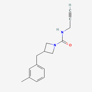 3-[(3-methylphenyl)methyl]-N-prop-2-ynylazetidine-1-carboxamide