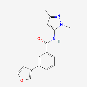 N-(2,5-dimethylpyrazol-3-yl)-3-(furan-3-yl)benzamide