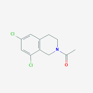 molecular formula C11H11Cl2NO B7651647 1-(6,8-dichloro-3,4-dihydro-1H-isoquinolin-2-yl)ethanone 