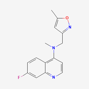 7-fluoro-N-methyl-N-[(5-methyl-1,2-oxazol-3-yl)methyl]quinolin-4-amine