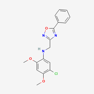 5-chloro-2,4-dimethoxy-N-[(5-phenyl-1,2,4-oxadiazol-3-yl)methyl]aniline