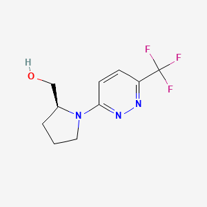 molecular formula C10H12F3N3O B7651698 [(2S)-1-[6-(trifluoromethyl)pyridazin-3-yl]pyrrolidin-2-yl]methanol 