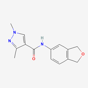 N-(1,3-dihydro-2-benzofuran-5-yl)-1,3-dimethylpyrazole-4-carboxamide