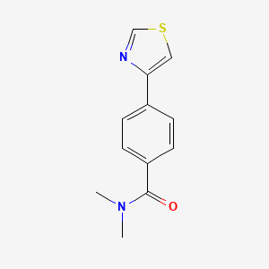 molecular formula C12H12N2OS B7651721 N,N-dimethyl-4-(1,3-thiazol-4-yl)benzamide 