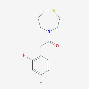 molecular formula C13H15F2NOS B7651739 2-(2,4-Difluorophenyl)-1-(1,4-thiazepan-4-yl)ethanone 