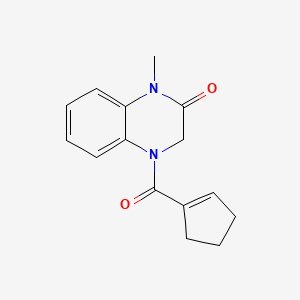 molecular formula C15H16N2O2 B7651741 4-(cyclopentene-1-carbonyl)-1-methyl-3H-quinoxalin-2-one 