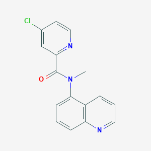 molecular formula C16H12ClN3O B7651746 4-chloro-N-methyl-N-quinolin-5-ylpyridine-2-carboxamide 